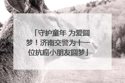 守护童年 为爱圆梦！济南交警为十一位抗癌小朋友圆梦
