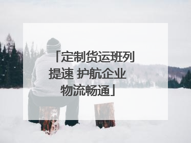 定制货运班列提速 护航企业物流畅通