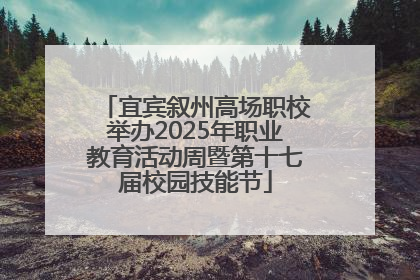 宜宾叙州高场职校举办2025年职业教育活动周暨第十七届校园技能节