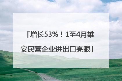 增长53%！1至4月雄安民营企业进出口亮眼