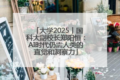 大学2025丨国科大副校长郑阳恒：AI时代仍需人类的直觉和洞察力