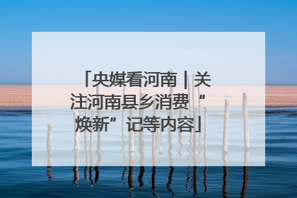 央媒看河南｜关注河南县乡消费“焕新”记等内容