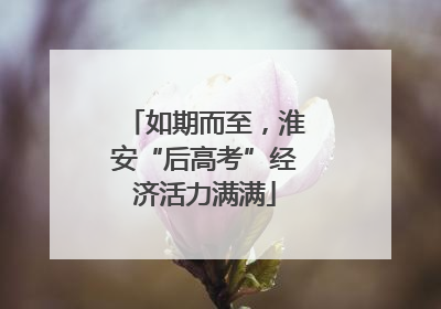 如期而至，淮安“后高考”经济活力满满