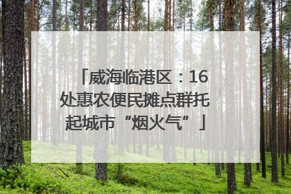 威海临港区：16处惠农便民摊点群托起城市“烟火气”