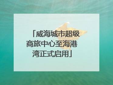 威海城市超级商旅中心至海港湾正式启用