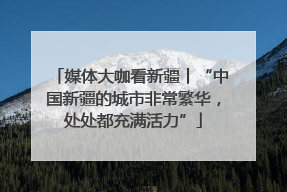 媒体大咖看新疆丨“中国新疆的城市非常繁华，处处都充满活力”