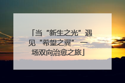 当“新生之光”遇见“希望之翼” 一场双向治愈之旅