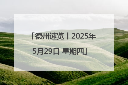 德州速览丨2025年5月29日 星期四