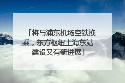 将与浦东机场空铁换乘，东方枢纽上海东站建设又有新进展