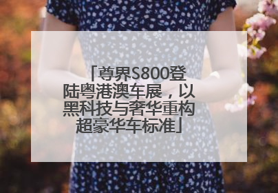 尊界S800登陆粤港澳车展，以黑科技与奢华重构超豪华车标准
