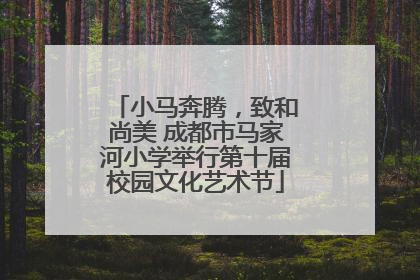 小马奔腾，致和尚美 成都市马家河小学举行第十届校园文化艺术节