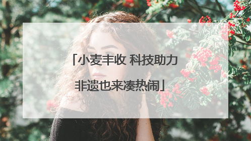 小麦丰收 科技助力 非遗也来凑热闹