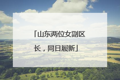 山东两位女副区长，同日履新