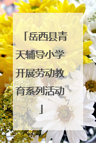 岳西县青天辅导小学开展劳动教育系列活动
