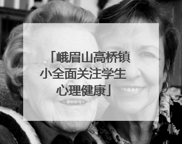 峨眉山高桥镇小全面关注学生心理健康