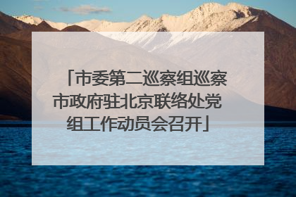 市委第二巡察组巡察市政府驻北京联络处党组工作动员会召开