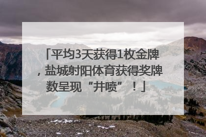 平均3天获得1枚金牌，盐城射阳体育获得奖牌数呈现“井喷”！
