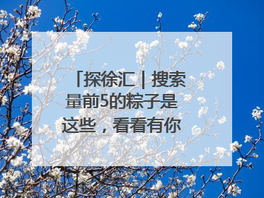 探徐汇｜搜索量前5的粽子是这些，看看有你爱吃的吗？