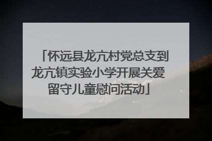 怀远县龙亢村党总支到龙亢镇实验小学开展关爱留守儿童慰问活动