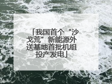 我国首个“沙戈荒”新能源外送基地首批机组投产发电