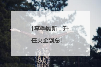 李季履新，升任央企副总
