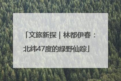 文旅新探｜林都伊春：北纬47度的绿野仙踪