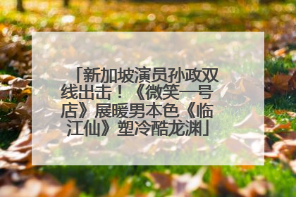 新加坡演员孙政双线出击！《微笑一号店》展暖男本色《临江仙》塑冷酷龙渊