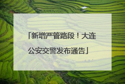 新增严管路段！大连公安交警发布通告