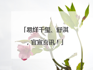 易烊千玺、舒淇，官宣喜讯！