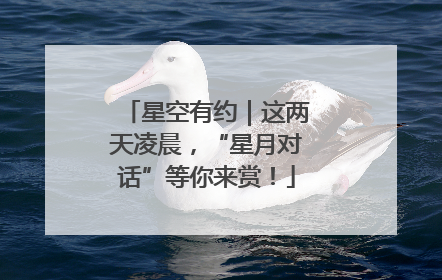 星空有约｜这两天凌晨，“星月对话”等你来赏！