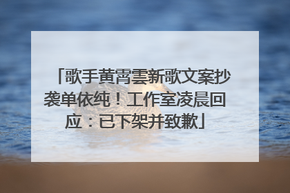 歌手黄霄雲新歌文案抄袭单依纯！工作室凌晨回应：已下架并致歉