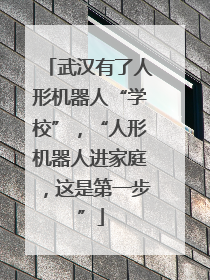 武汉有了人形机器人“学校”，“人形机器人进家庭，这是第一步”