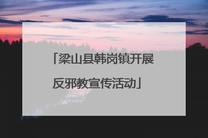 梁山县韩岗镇开展反邪教宣传活动