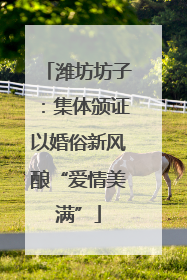 潍坊坊子：集体颁证以婚俗新风酿“爱情美满”