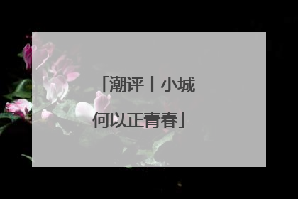 潮评丨小城何以正青春