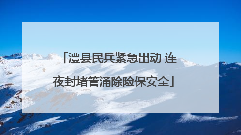 澧县民兵紧急出动 连夜封堵管涌除险保安全