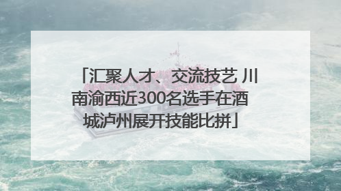 汇聚人才、交流技艺 川南渝西近300名选手在酒城泸州展开技能比拼