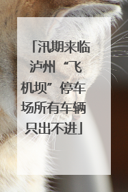 汛期来临 泸州“飞机坝”停车场所有车辆只出不进