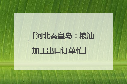 河北秦皇岛：粮油加工出口订单忙