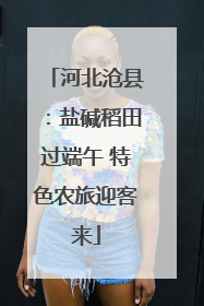 河北沧县：盐碱稻田过端午 特色农旅迎客来