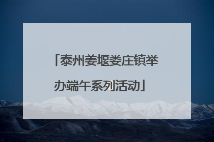 泰州姜堰娄庄镇举办端午系列活动