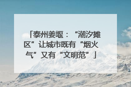泰州姜堰：“潮汐摊区”让城市既有“烟火气”又有“文明范”