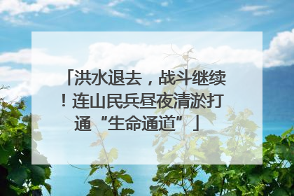 洪水退去，战斗继续！连山民兵昼夜清淤打通“生命通道”