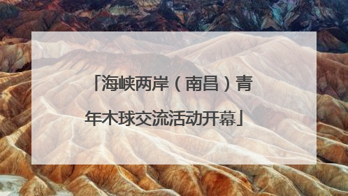 海峡两岸（南昌）青年木球交流活动开幕