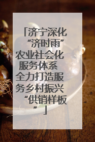 济宁深化“济时雨”农业社会化服务体系 全力打造服务乡村振兴“供销样板”