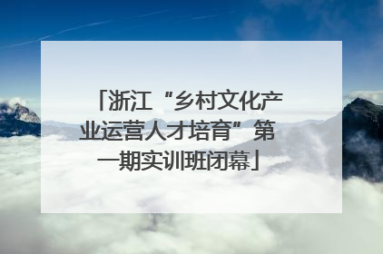 浙江“乡村文化产业运营人才培育”第一期实训班闭幕