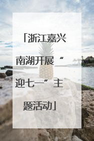 浙江嘉兴南湖开展“迎七一”主题活动