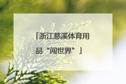 浙江慈溪体育用品“闯世界”
