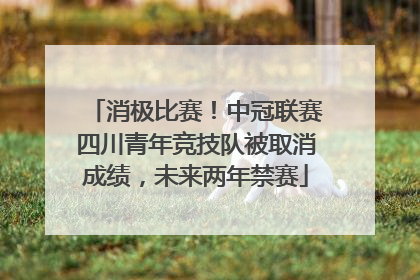 消极比赛！中冠联赛四川青年竞技队被取消成绩，未来两年禁赛