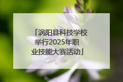 涡阳县科技学校举行2025年职业技能大赛活动